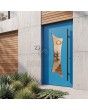 Moderne voordeur van blauw aluminium