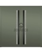 LIM Flet Een dubbele aluminium dubbele scharnierende voordeur met verticaal glas