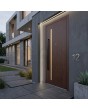 Mahoniehouten en aluminium voordeur met een prachtig, modern ontwerp