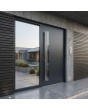 Mooie, moderne voordeur in antracietkleurig aluminium