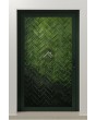 LIM FS1 - hoogwaardige aluminium scharnierende deur met groen smeltglas