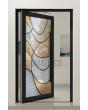 PIVOT SG3 - Aanpasbare aluminium draaideur met glas-in-lood