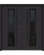 Sta Hevelius Noir Double - metalen dubbele deur met zwart frame rondom glas