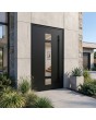 Zwarte, moderne aluminium voordeur voor woningen