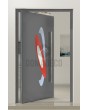 PIVOT INLAY - Aluminium taatsdeur met kleurrijke ovalen