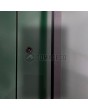 LIM Flet Een dubbele aluminium dubbele scharnierende voordeur met verticaal glas