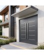 Moderne aluminium dubbele voordeur in antraciet