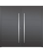 LIM Integra dubbel - massieve dubbele aluminium deur met ribben