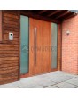 Gouden eiken aluminium voordeur