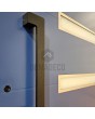 PIVOT 39 - aluminium voorgehangen aluminium draaideur