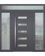 Aluminium LIM scharnierende voordeur met links, rechts en boven glaspaneel