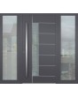 Aluminium LIM scharnierende voordeur met links en rechts zijlicht 