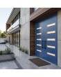 blue aluminum thermally-isolated double hinged door
