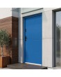 blauwe stalen buitendeur