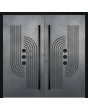 LIM M13 dubbel - Aluminium dubbele draaideur met gunsmoke textuur van gefreesd metaal