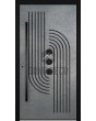 LIM M13 - aluminium deur met grijze textuur van gefreesd metaal