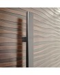 PIVOT M16 - aluminium draaideur met voorinstap en textuur van gefreesd metaal