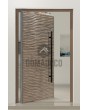 PIVOT M16 - aluminium draaideur met voorinstap en textuur van gefreesd metaal