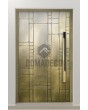 PIVOT M18 - aluminium taatsdeur met geel messing structuur van gefreesd metaal