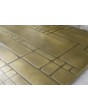 PIVOT M18 - aluminium taatsdeur met geel messing structuur van gefreesd metaal