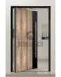PIVOT M19 - aluminium taatsdeur met nikkelgouden textuur van gefreesd metaal