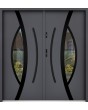 Sta Pegasus Double Noir - hoogwaardige stalen dubbele buitendeur met zwart frame rondom glas