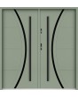 Sta Phoenix Double noir - Hoogwaardige dubbele metalen toegangsdeur met zwarte decoratie