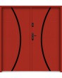 Sta Phoenix Double noir - Hoogwaardige dubbele metalen toegangsdeur met zwarte decoratie