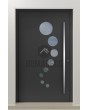 PIVOT 12E - Aluminium draaideur met ronde ramen