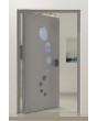 PIVOT 12E - Aluminium draaideur met ronde ramen