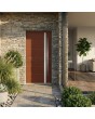 rode aluminium voordeur met strip