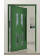 PIVOT CL11 - beglaasde traditionele aluminium taatsdeur met decoratieve omlijsting