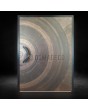 aluminium taatsdeur met bronzen textuur van gefreesd metaal