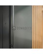 PIVOT RAIL3 - aluminium buitendeur met verticale lamellen van aluminium profielen