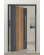 PIVOT RAIL5 -  aluminium taatsdeur met verticale lamellen gemaakt van aluminium profielen
