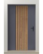 PIVOT RAIL5 -  aluminium taatsdeur met verticale lamellen gemaakt van aluminium profielen