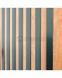 PIVOT RAIL6 - aluminium taatsdeur met zwarte verticale lamellen van aluminium profielen