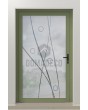 PIVOT Glass S22 - aluminium matte draaideur met transparant motief