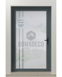 LIM Glass S23 - aluminium voordeurmelk met transparant adres