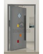 PIVOT Tonel - draaideur met inzetstuk van gehard glas