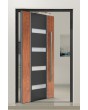 PIVOT V09 - aluminium veiligheidsdraaideur met houten decor