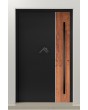 PIVOT V22 - aluminium draaideur met houten decor