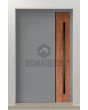 PIVOT V22 - aluminium draaideur met houten decor
