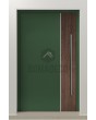 PIVOT V22 - aluminium draaideur met houten decor