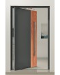 PIVOT V22 - aluminium draaideur met houten decor