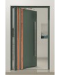 PIVOT V28 - aluminium voordeur met houten decor