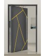 PIVOT V37 - stijlvolle aluminium draaideur met strepen