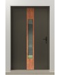 PIVOT V08 - aluminium voordeur met houten decor