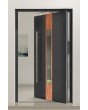 PIVOT V08 - aluminium voordeur met houten decor