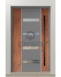 PIVOT V09 - aluminium veiligheidsdraaideur met houten decor